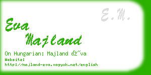 eva majland business card